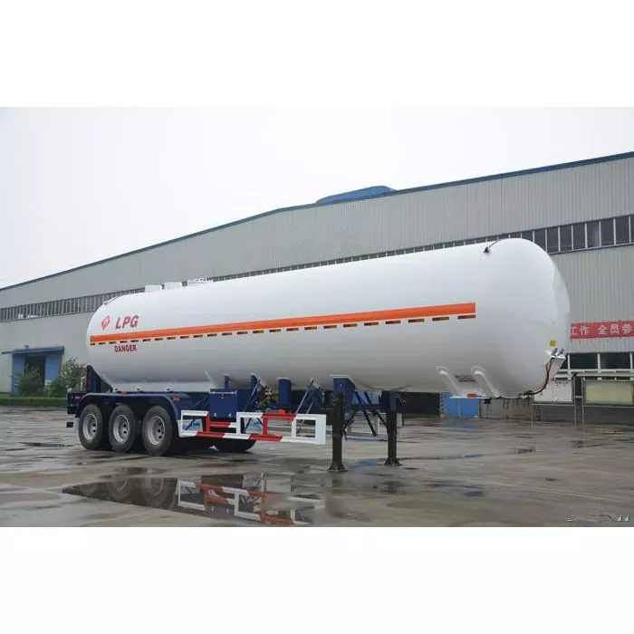 50 cbm 3-akselinen Lpg-säiliöpuoliperävaunu Euro-standardin venttiileillä